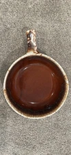 Vintage Hull Brown Drip Serving Crock with Handle