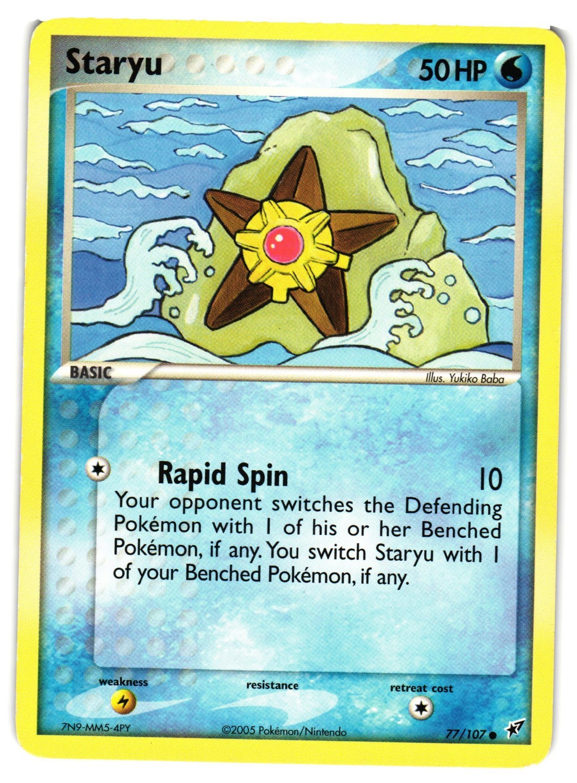 Pokemon TCG Staryu 77/107 Common Deoxys LP
