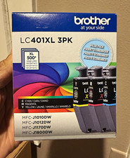 Brother LC401XL 3PK XL Ink Cartridges CMY Value Pack for MFC-J1010DW