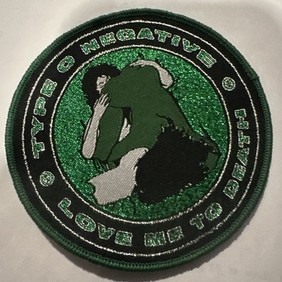 Type O Negative - Love Me To Death 3'' x 3'' Round Woven Patch [Peter Steel]