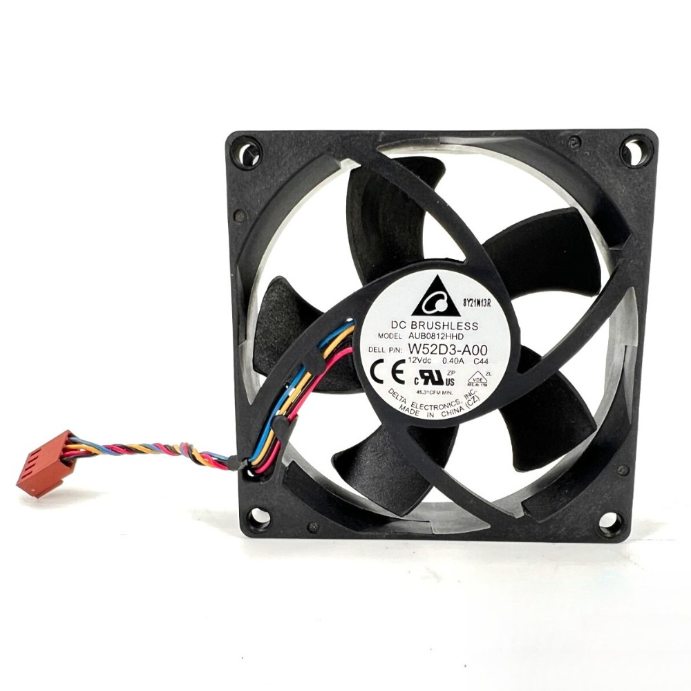 Delta AUB0812HHD Desktop Cooling Fan W52D3-A00 MODEL 80mm x 80mm 12V 0.40A