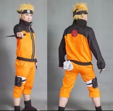 Naruto Uzumaki Cosplay Costume Set  Jacket and Pants  Anime  Halloween