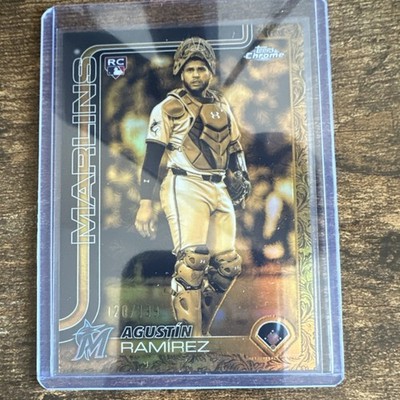 Topps 2025 Chrome Gilded Agustin Ramirez Miami Marlins Rookie Gold #CG-5/399