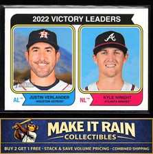 2022 Victory Leaders (Justin Verlander / Kyle Wright) 2023 Topps Heritage #205
