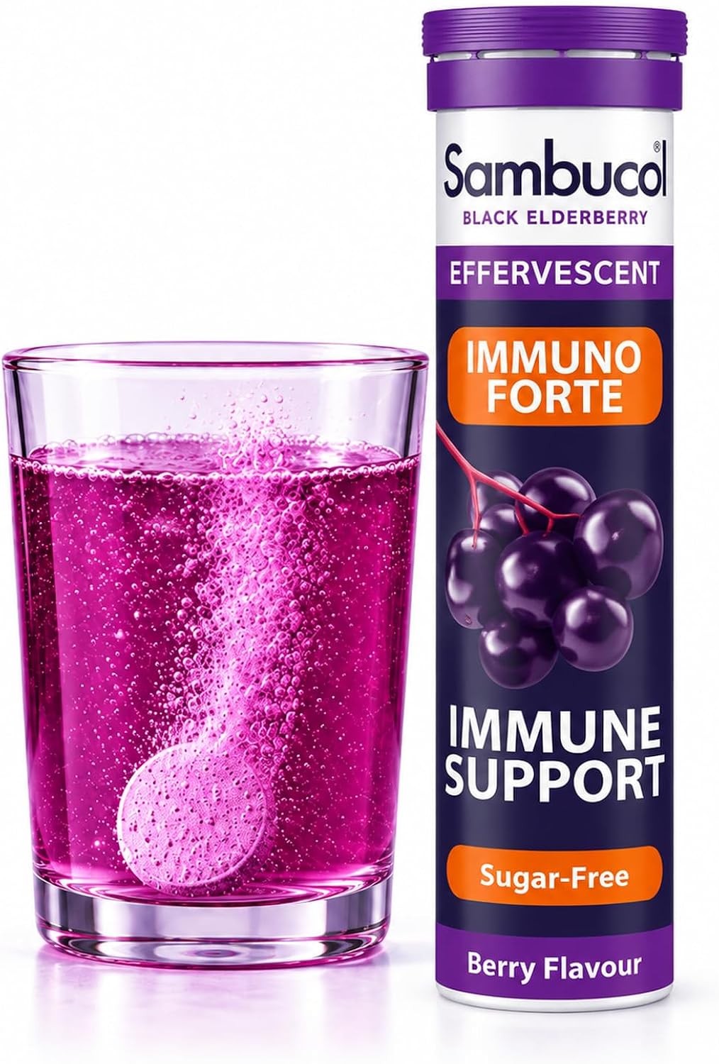 Sambucol Black Elderberry Immune Support Effervescent Tablets - 15 Tablets - Image 2