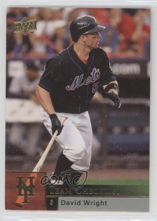 2009 Upper Deck Team Checklist Gold 51/99 David Wright #471 0a3