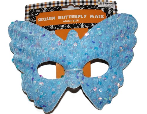 Butterfly Sequin Half Mask Halloween Girls Costume Accessory Dress Up Masquerade - Picture 5 of 9