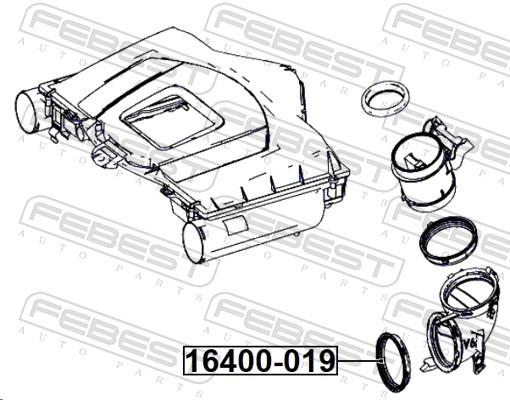 FEBEST 16400-019 Seal, air filter housing for MERCEDES-BENZ