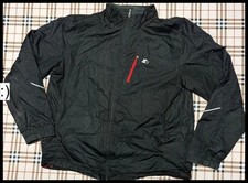 Starter Men’s Lightweight Windbreaker Jacket (L)Black with Red Mesh Lining