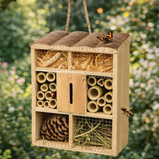 Large Wooden Beetle Butterfly Bee & Insect Garden House Bug Box Shelter Hotel 07