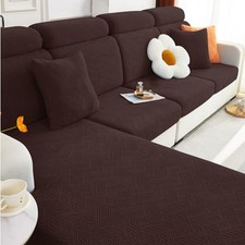 Individual Couch Cushion Covers, Stretch Magic Sofa Back Cover M Chocolate