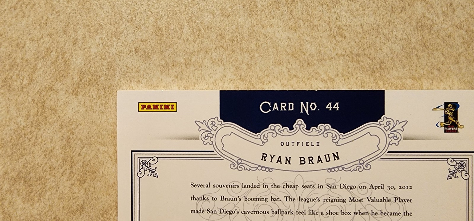 Ryan Braun 2012 National Treasures Auto Bat Booklet Limited #1/5 Game Used view 15