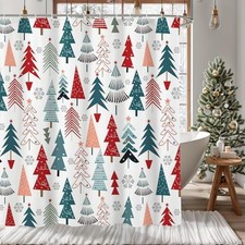 Christmas Shower Curtains for Bathroom Christmas Tree Shower Curtain Colorful