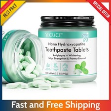 Whitening Toothpaste Tablets 150 Count - Nano Hydroxyapatite Fluoride Free Tabs.