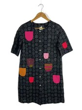 Marimekko/Shirt Dress/Size 36/Cotton/Black/All-over Pattern