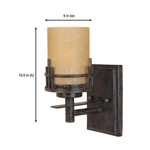DESIGNERS FOUNTAIN 82101-WM Mission Ridge Wall Sconce, Warm Mahogany - Picture 8 of 9