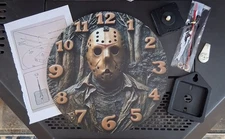 Gift Idea! 10" Friday the 13th Jason Wall Clock kit w battery & instructions.