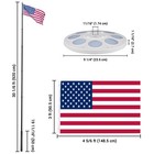 30Ft Black Telescopic Aluminum Flag Pole Kit w/ 136 LED Solar Light Outdoor Home — photo 7