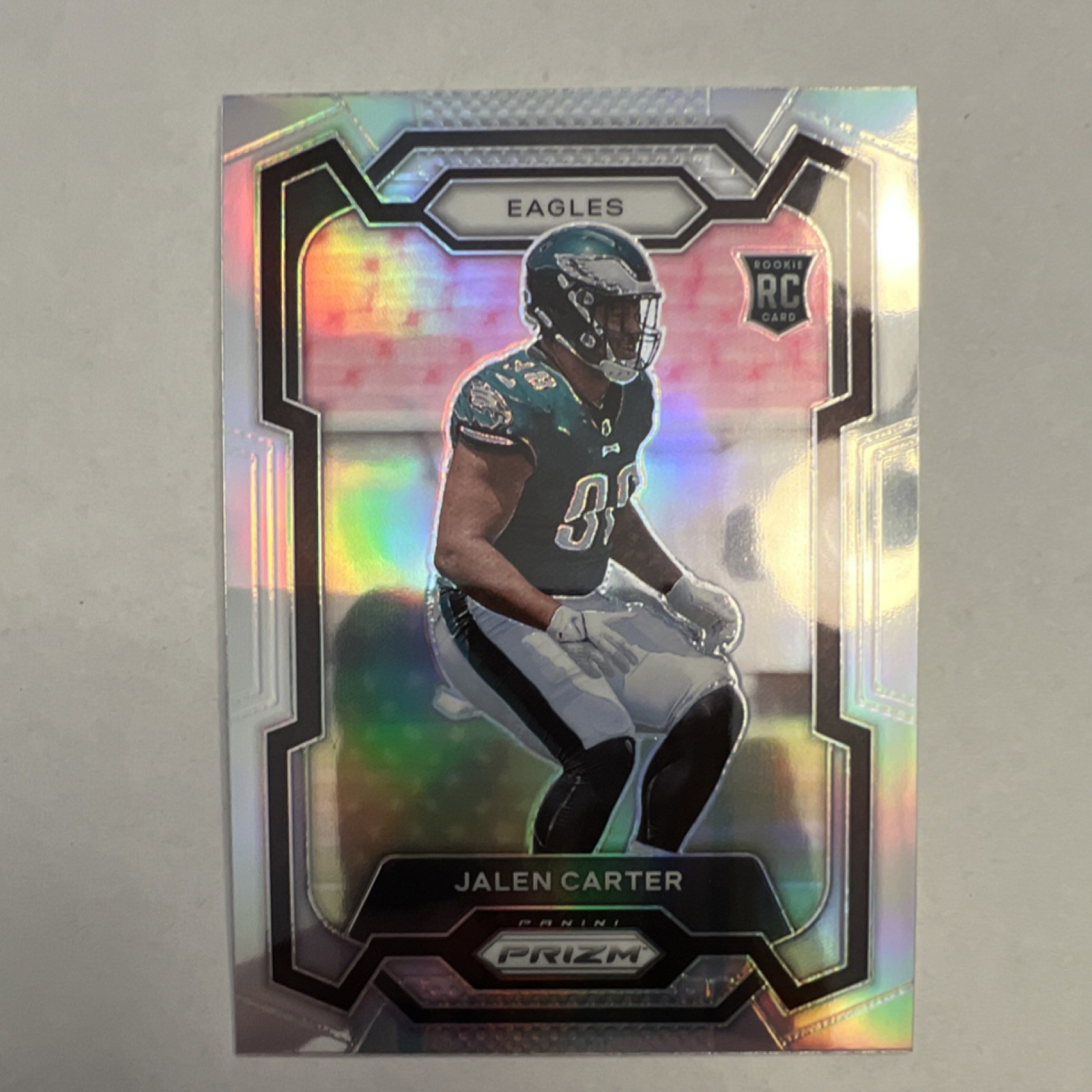 2023 Panini Prizm Jalen Carter Rookie Silver Prizm #381 Eagles NFL