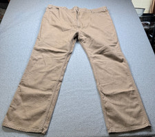 VTG Levi's Action Jeans Mens 50x32 Tanish Brown Red Batwing Made in USA
