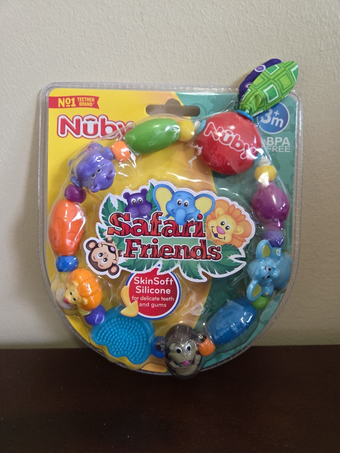 Brand New In Package Nuby Safari Friends Baby Teether Toy 3+