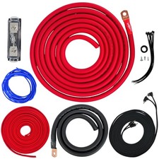 Sky High Car Audio E-Series Amplifier Wiring Kit 1/0  4 Gauge CCA Amp Instal...