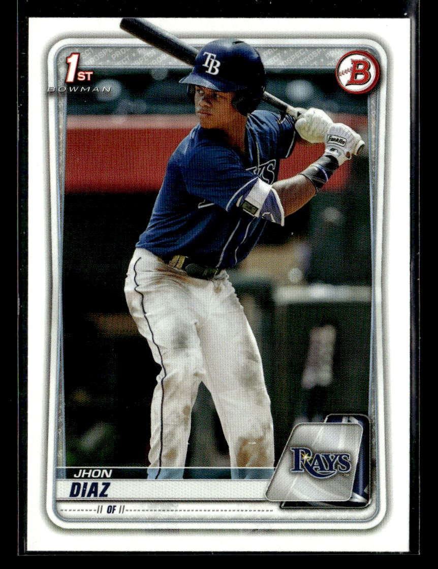 Jhon Diaz 2020 Bowman #BP-30 1st Prospects Tampa Bay Rays