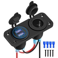 Dual USB Socket Panel ? Waterproof QC3.0 Quick Charge for Car Boat RV