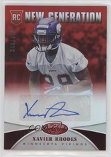 2013 Certified New Generation Mirror Red Signatures /799 Xavier Rhodes Auto 2r5