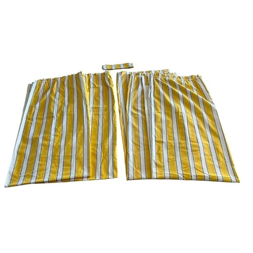 Custom Luxury Modern Curtains Drapes Panels Heavy Lined 2 Pair Yellow Gray White