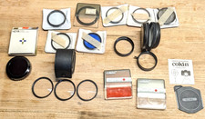 Camera Filters Lens Canon Vintage Lot 17 Hoya, Conkin, Vivitar, Tiffen w/ Cases