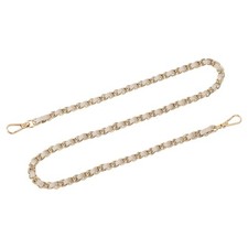 Purse Strap, 32" Leather for Shoulder Strap Beige, Gold 