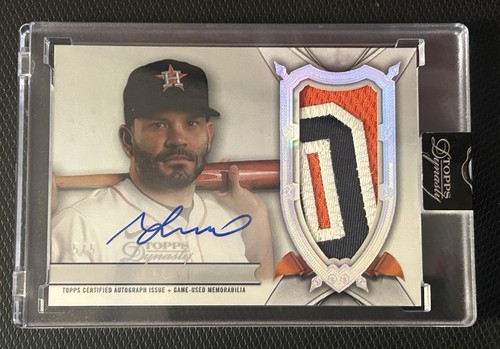 JOSE ALTUVE 2024 TOPPS DYNASTY SILVER USED ASTROS PATCH AUTOGRAPH AUTO 5/5 NASTY
