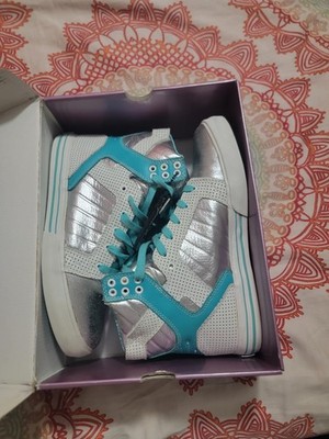 Supra Skytop Active Teal/Silver size 9