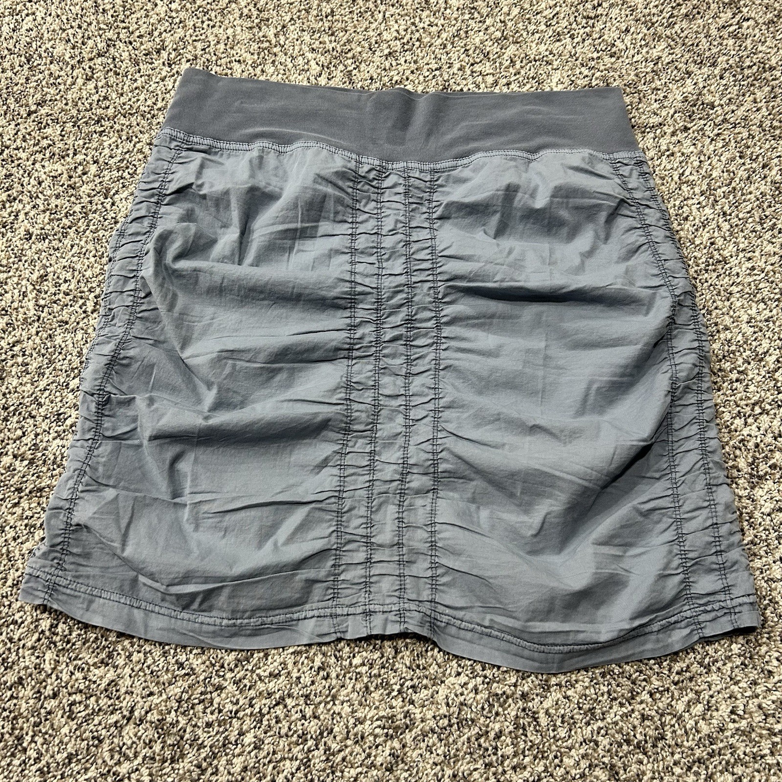 XCVI Wearables The Trace Skirt Womens Size Large Gray Pull On Ruched