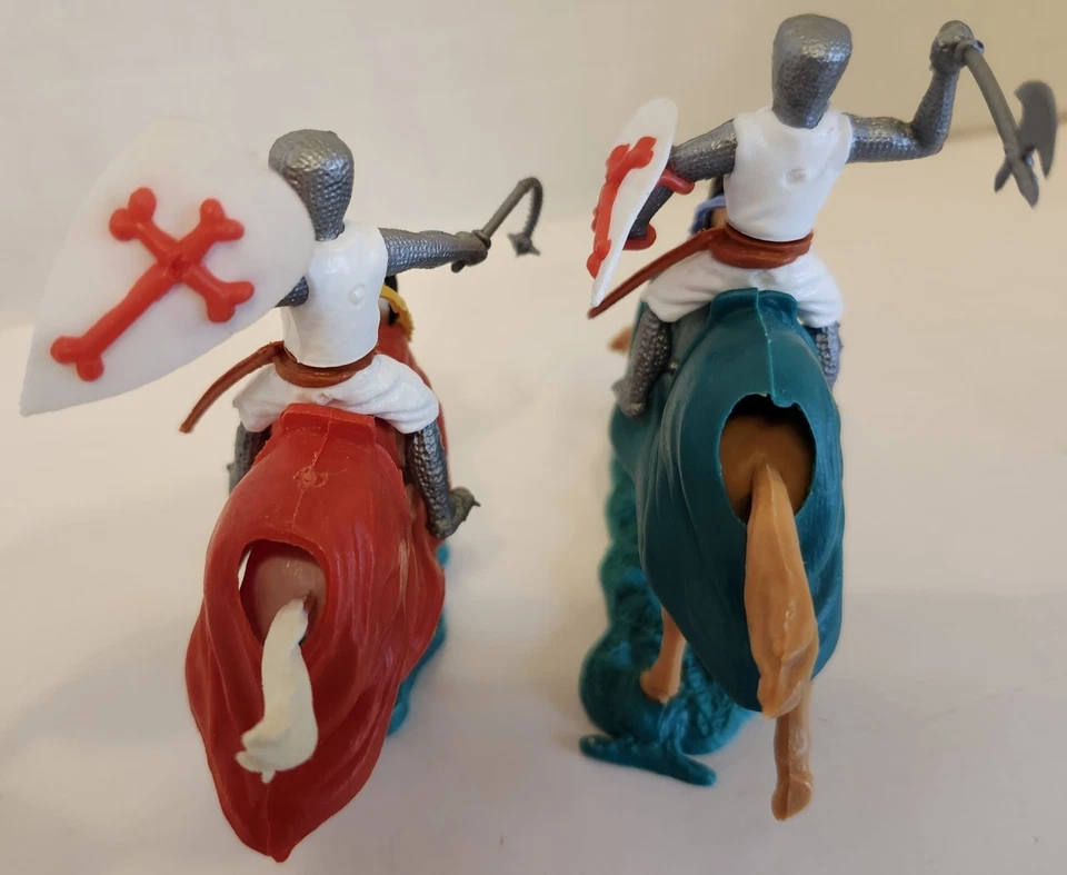 复古 20 世纪 70 年代 Timpo 中世纪 Swoppet 十字军骑士 批量 - 完整! — 第 4/4 张图片