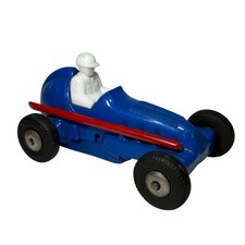 RARE VINTAGE 1950  s Marx 1 Plastic Blue Toy Race Car Racer Incomplete