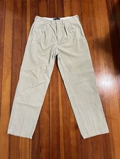 Polo Ralph Lauren Men's Vintage Corduroy Pants Cream Sz 34x32