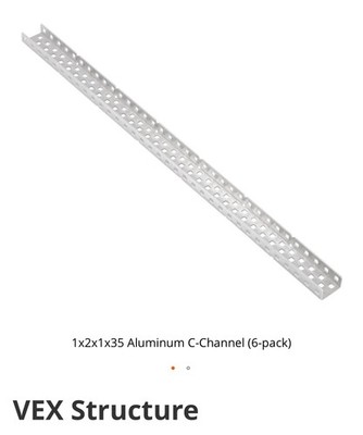 Vex 1x2x1x35 Aluminum C-Channel (6-pack) 