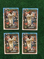 (2) JACKSON CHOURIO H119 2024 TOPPS HOLIDAY VARIATION SANTA HAT 2 Base RC