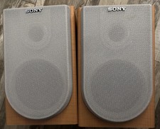 Sony SS-CNE3 Bookshelf Speakers Pair Wood Grain 6 Ohm Home Audio System