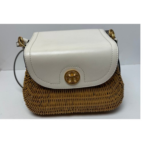 Tory Burch Lacquered Rattan Basket - New Ivory - Picture 2 of 13