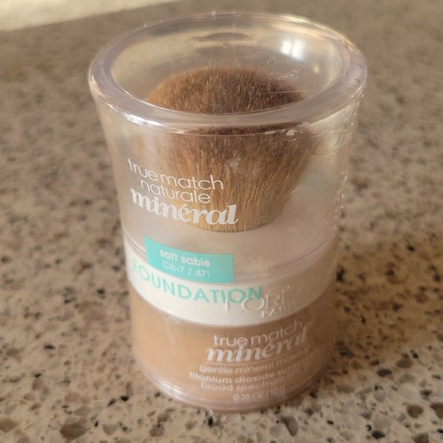 1 L’Oreal True Match Mineral Foundation Powder Soft Sable C6-7/471 SPF 19✨️NEW