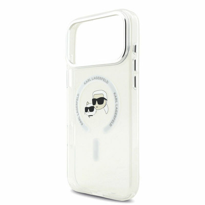 Karl Lagerfeld IML Karl & ChoupetteHead MetalFrame Case for iPhone17ProMax Clear