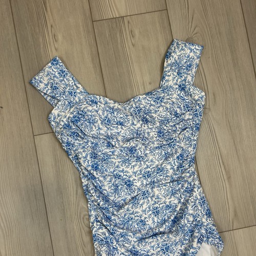 Albion The Savannah One Piece Floral Print Women’s Size Small Blue White - Picture 2 of 7