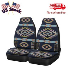 2 Piece Aztec Car Seat Covers Universal Fit Polyester Colorful Set