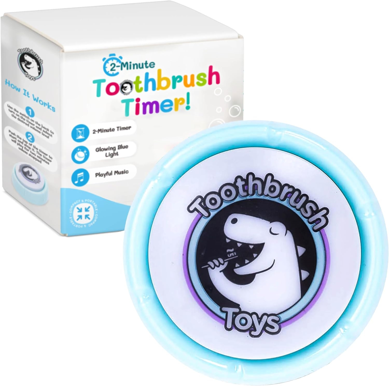 Toothbrush Timer for Kids - Musical 2 Minutes Light up Timer, Portable and Fu...