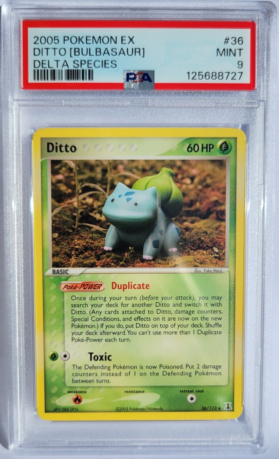 Graded Ditto (Bulbasaur) Delta Species #36/113 PSA 9