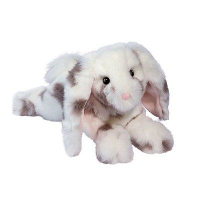 Ramsey DLux 18'' Gray Spotted Bunny Douglas Plush Stuffed Animal Rabbit  White