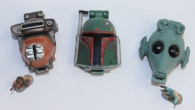 Star Wars MICRO MACHINES 3x Mini Head Playset (Galoob 1996), lose